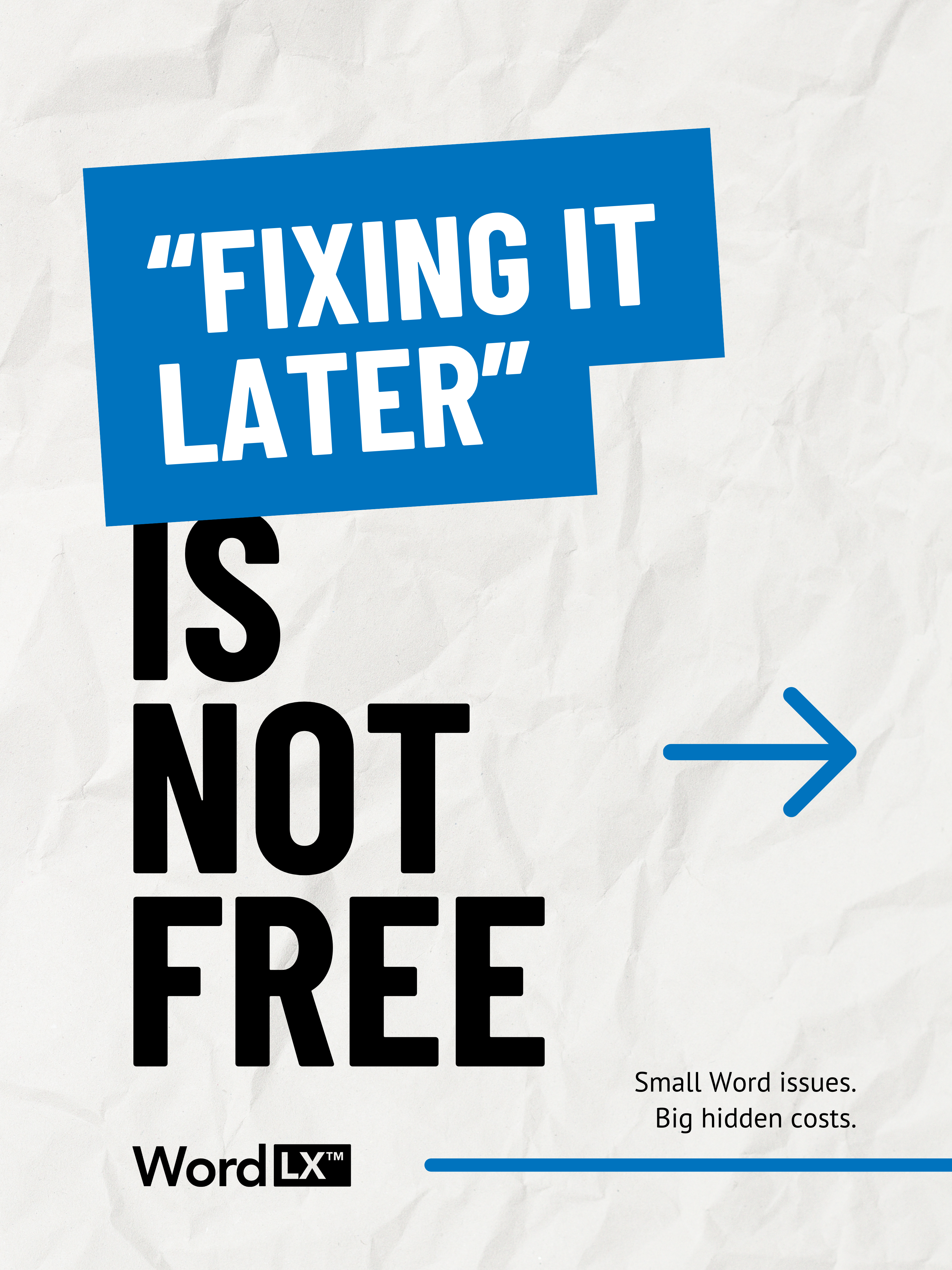 Graphic showing that fixing Microsoft Word issues later creates hidden costs for law firms.
